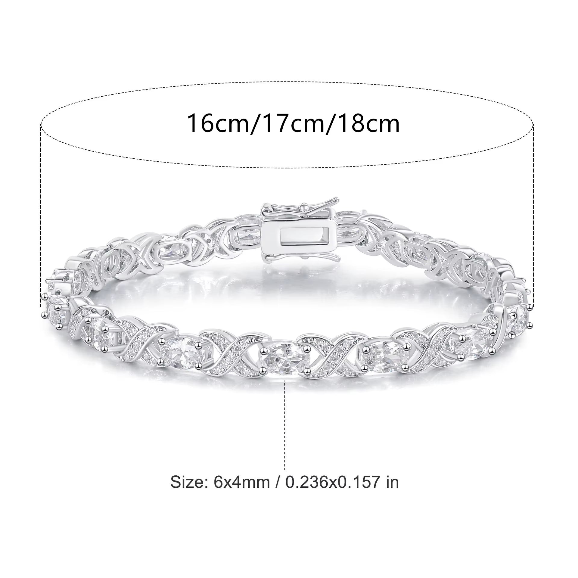 Light Luxury Zircon Tennis Bracelet 