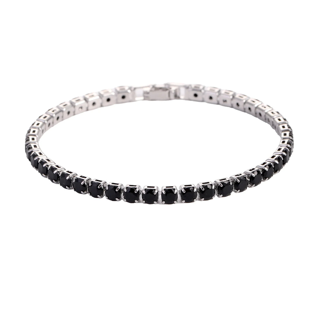 Luxury Hiphop Iced Out 4Mm Cubic Zirconia Crystal Tennis Bracelets 