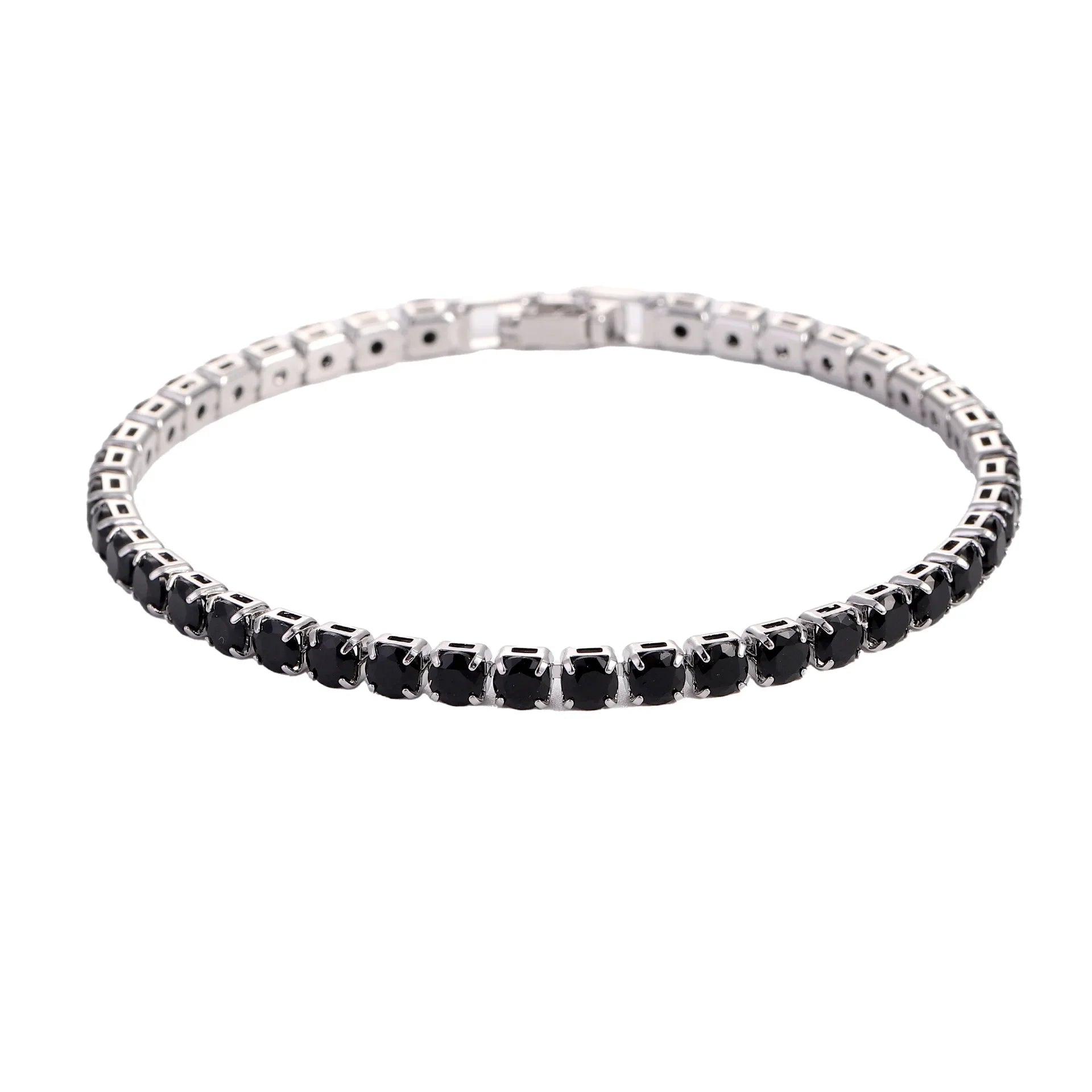 Luxury Hiphop Iced Out 4Mm Cubic Zirconia Crystal Tennis Bracelets 