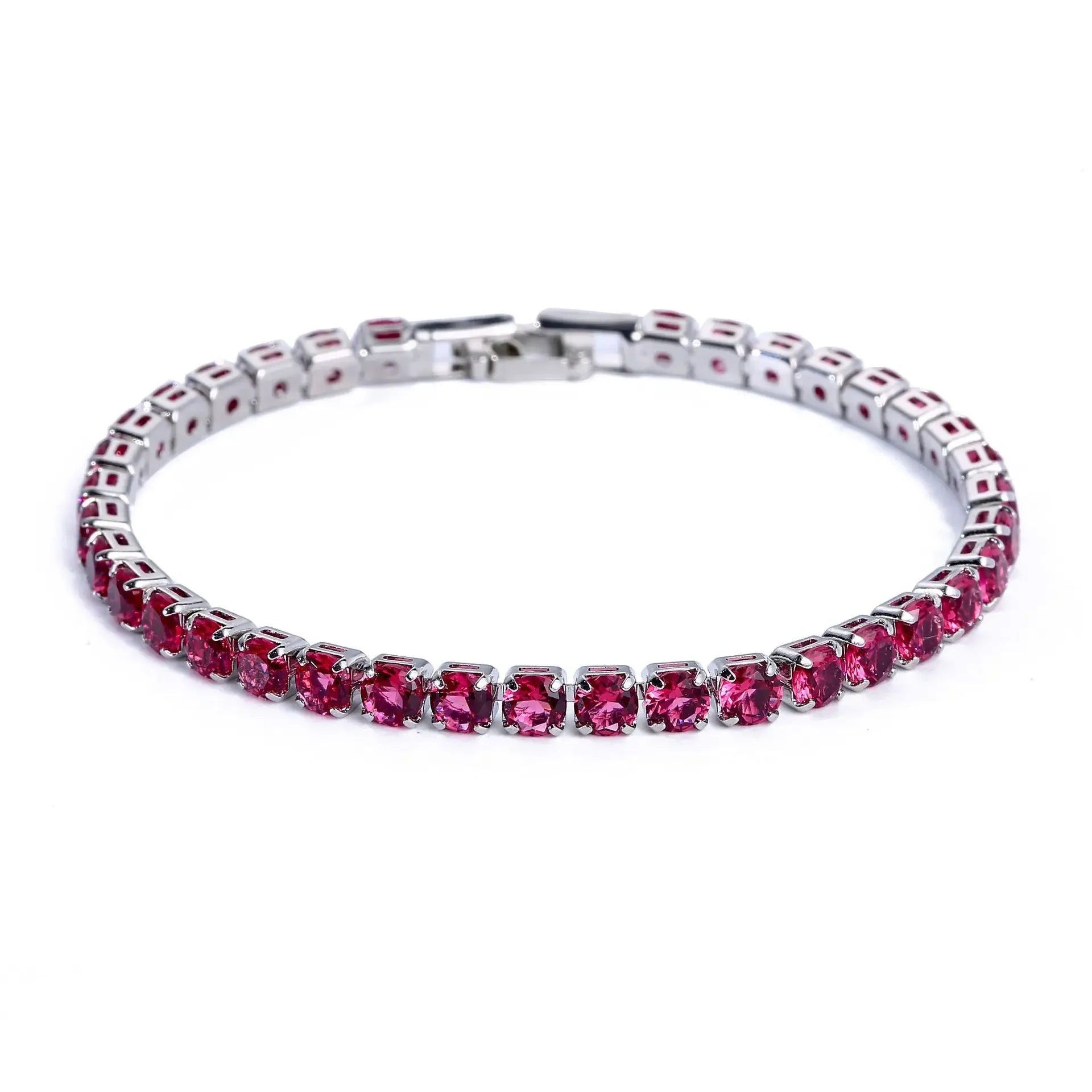 Luxury Hiphop Iced Out 4Mm Cubic Zirconia Crystal Tennis Bracelets 