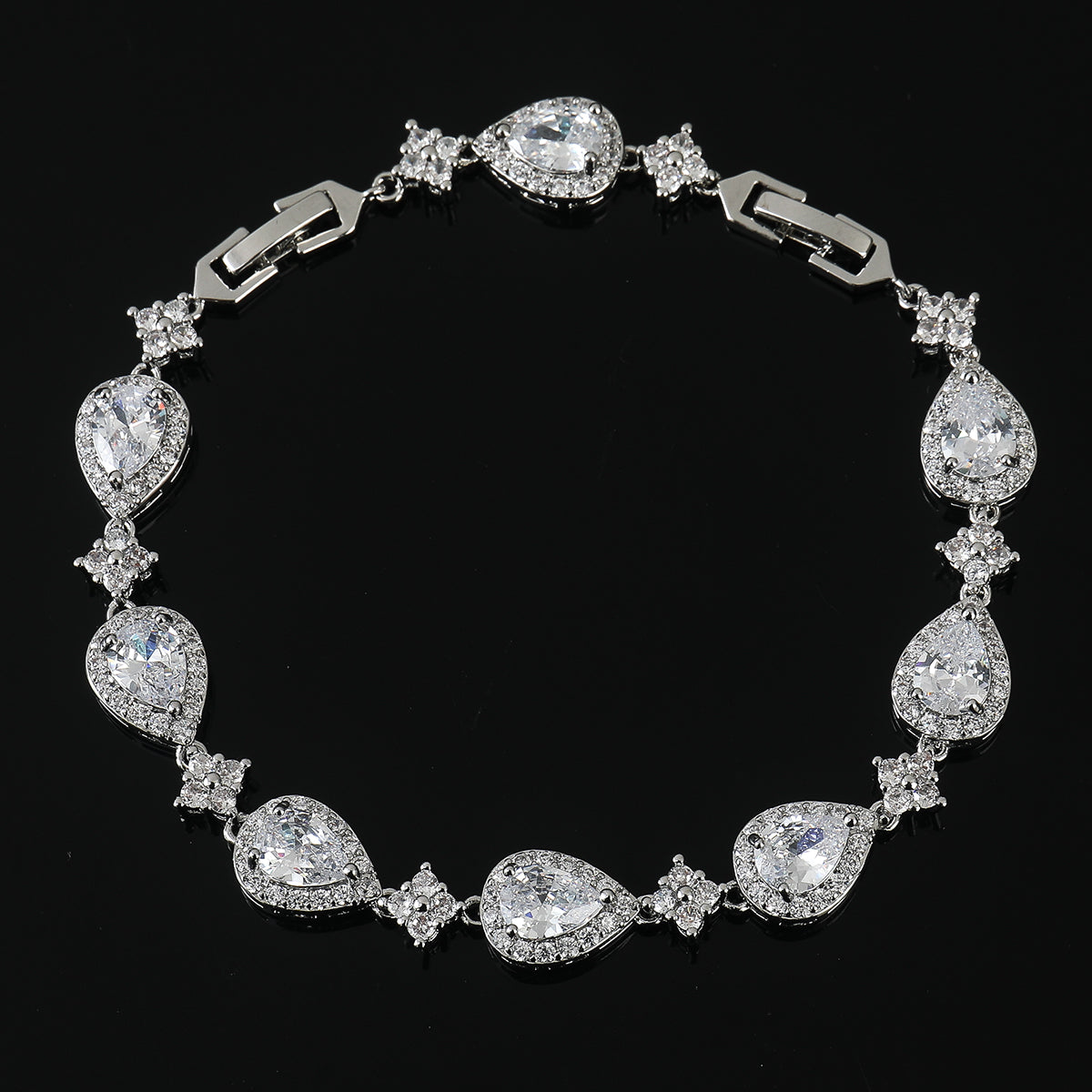Drop-shaped Tennis Bracelet